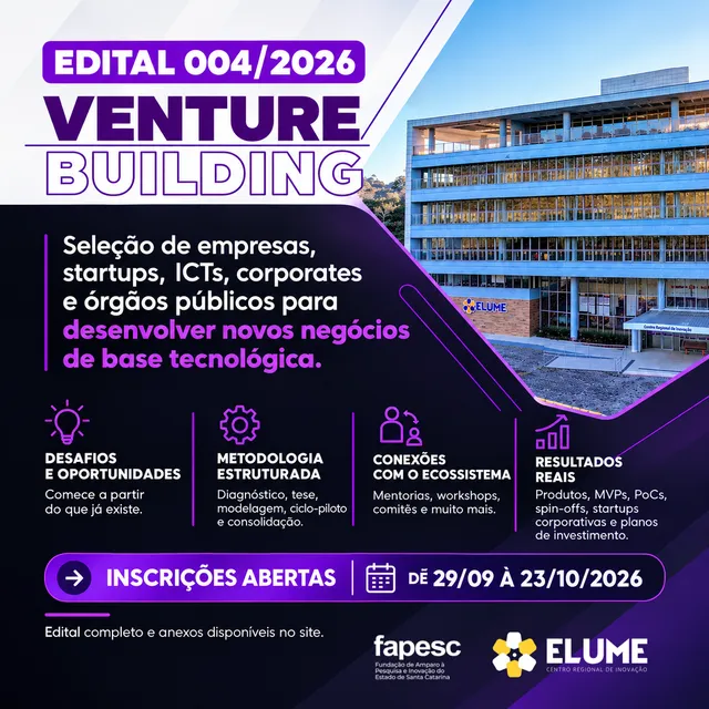 Edital 004/2026 - Programa Venture Building de Negócios